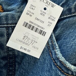 J Crew Factory Premium Edition high rise straight 27 NWT